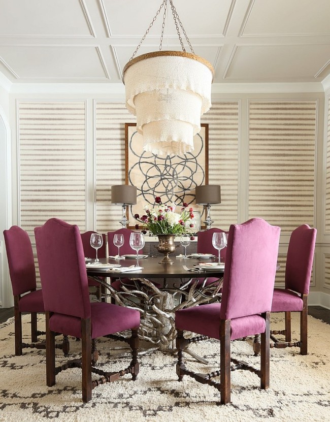 How to Fashion a Sumptuous Dining Room Using Majestic Purple Decoist