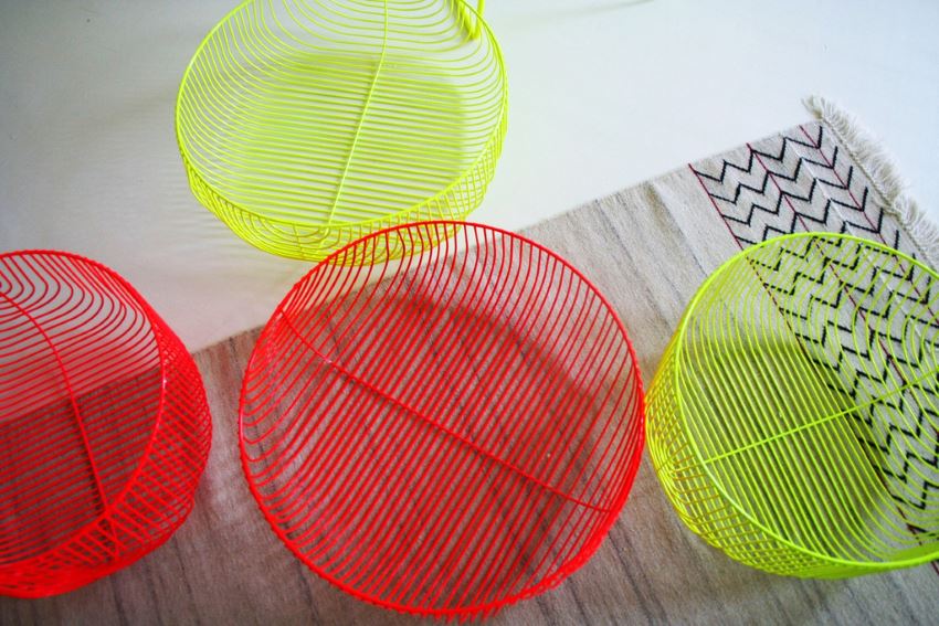 Vivid Bend baskets provide storage and style