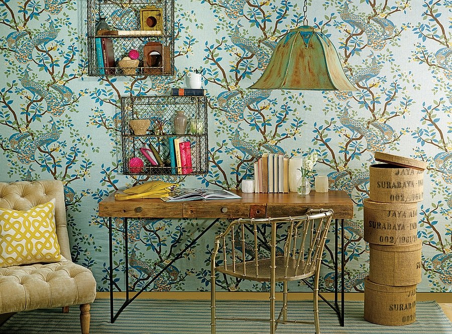 10 Eclectic Home Office Ideas in Cheerful Blue