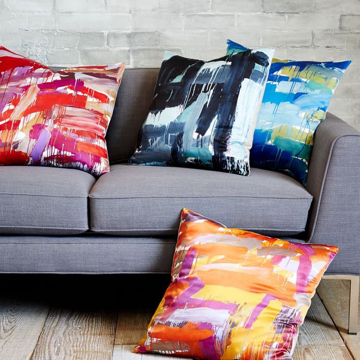 Abstract art pillows from West Elm