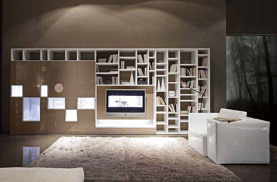 Add a captivating, functional wall unit to your living room