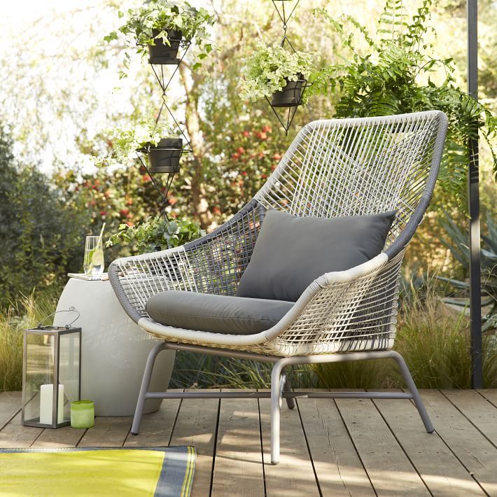 All-weather cord lounge chair from West Elm