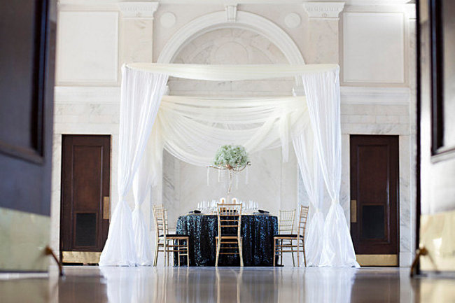 Black sequin tablecloth from Candy Crush Events