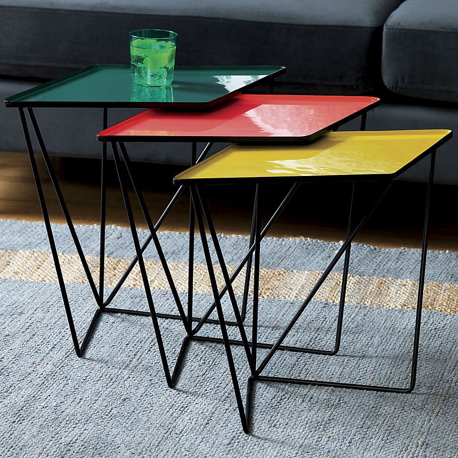 Colorful nesting tables from CB2