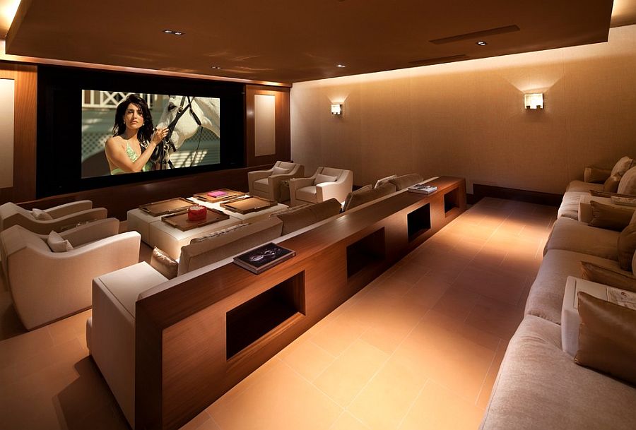 Comfy home theater with smart lighting