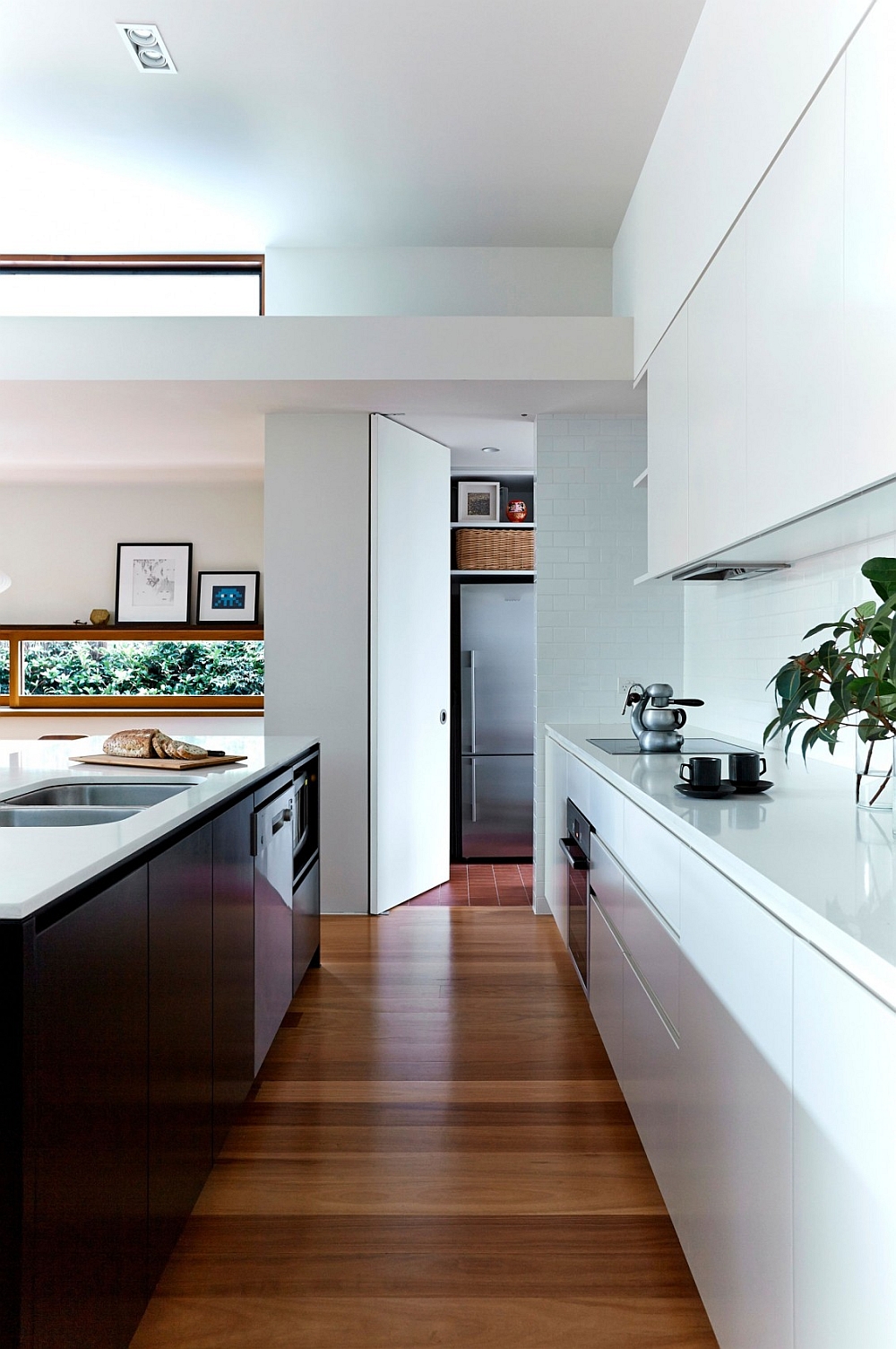 Contemporary kitchen in white with a hint of gray