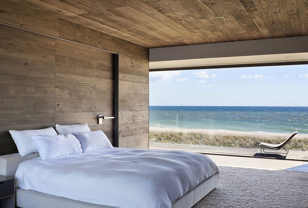 Cozy modern bedroom with a view of the Atlantic