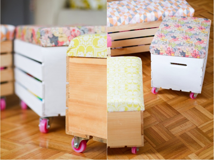 DIY Toy Box with Castors for Rolling