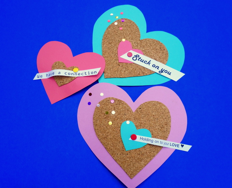 DIY cork valentines