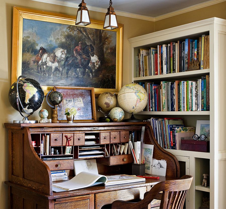 Decorate the traditional work desk elegantly [From: Francis Dzikowski Photography]