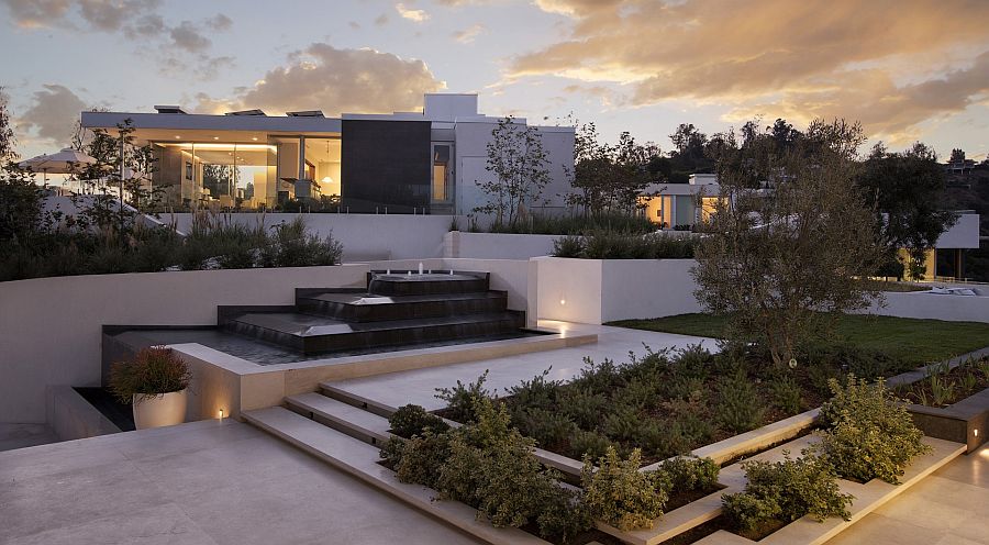 Exterior of the lavish Beverly Hills House