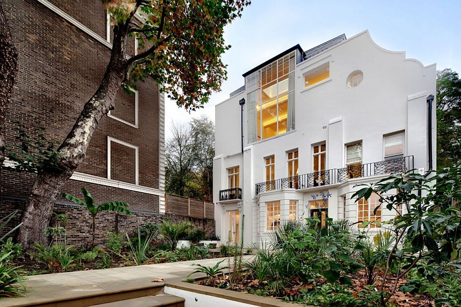 Exterior Of The Revamped Four Story Georgian House In London 