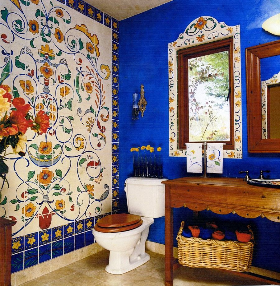 15 Eclectic Bathrooms with a Splash of Delightful Blue