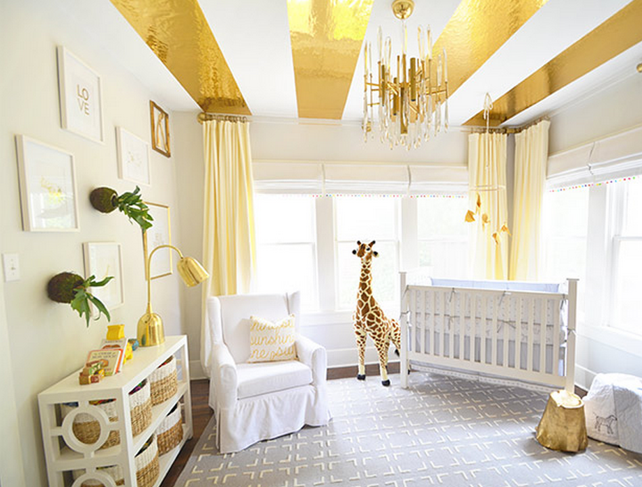 Gold Striped Ceilings