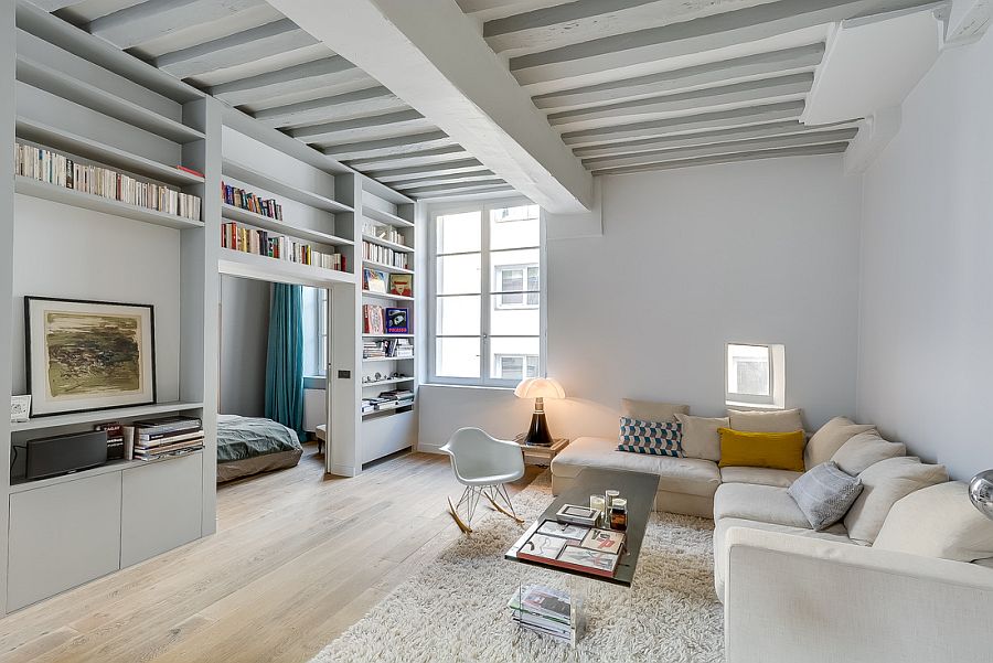 Historic apartment in paris gets a beautiful, modern revamp