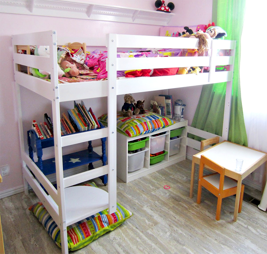 bunk bed stuffed animal storage