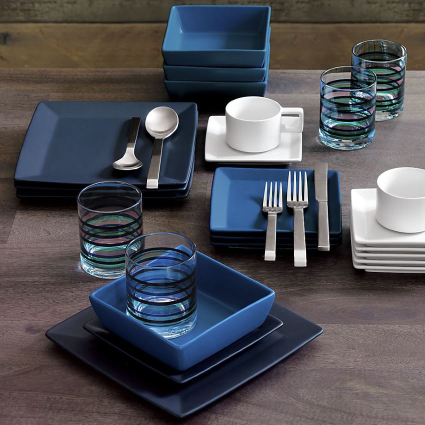 Indigo dinnerware from CB2