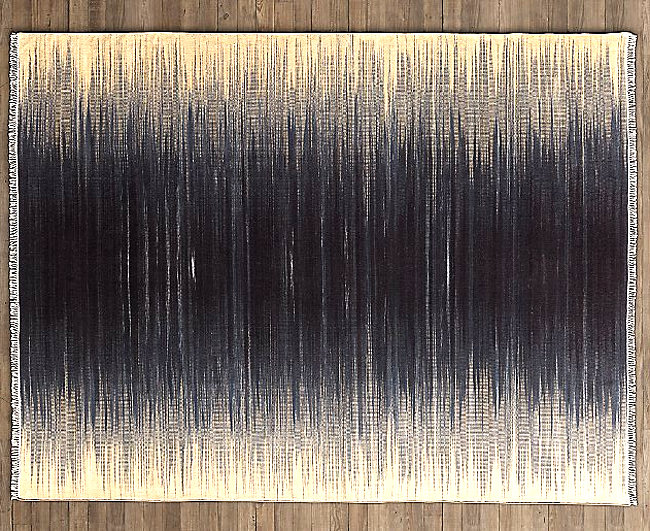 Indigo flatweave rug from Restoration Hardware