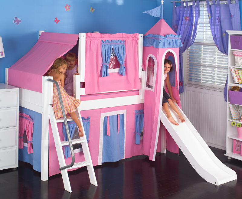 Loft bed on sale princess tent