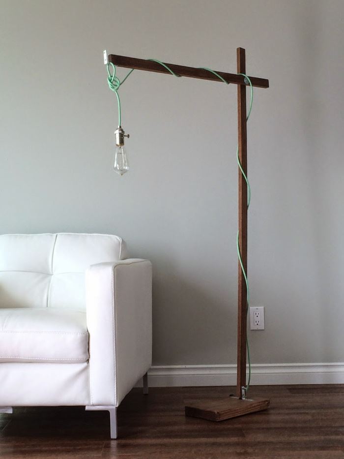 Modern DIY floor lamp from Ana White