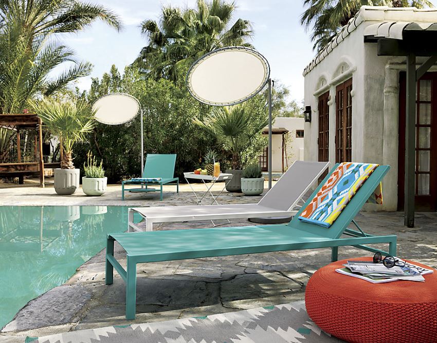 Modern chaise lounges from CB2