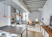 Painted-ceiling-beams-add-to-the-classic-appeal-of-the-small-apartment-217x155
