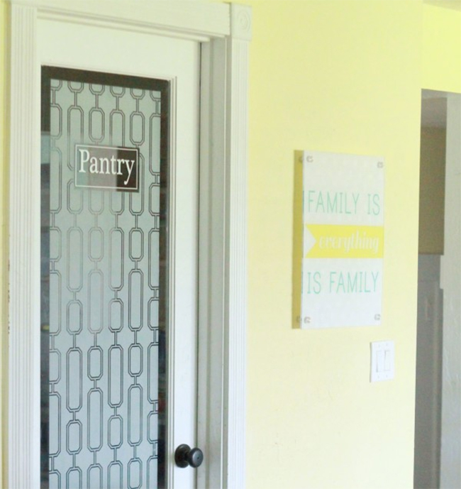 Pantry Door with Decorative Film