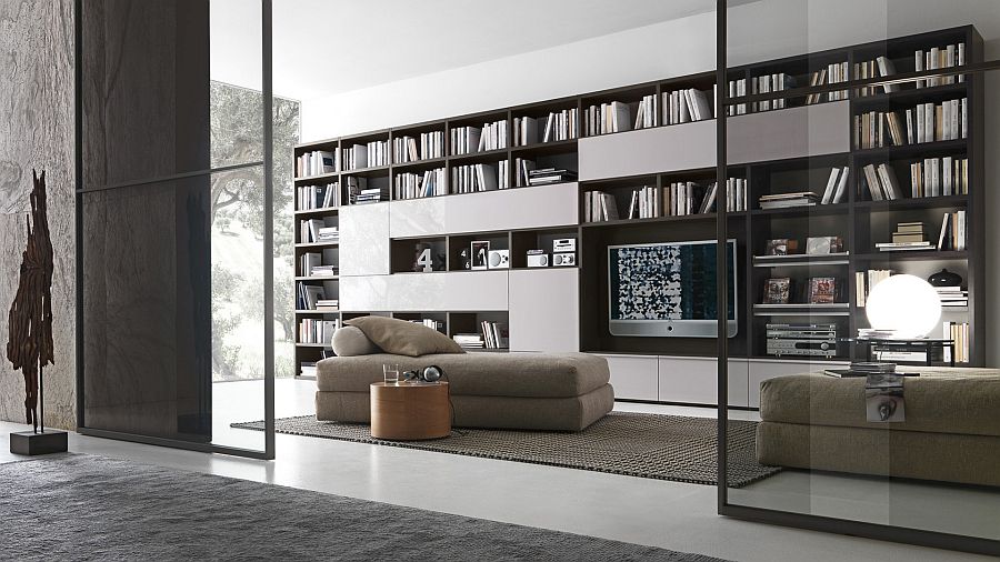 Pari&Dispari Bookcase system by Presotto