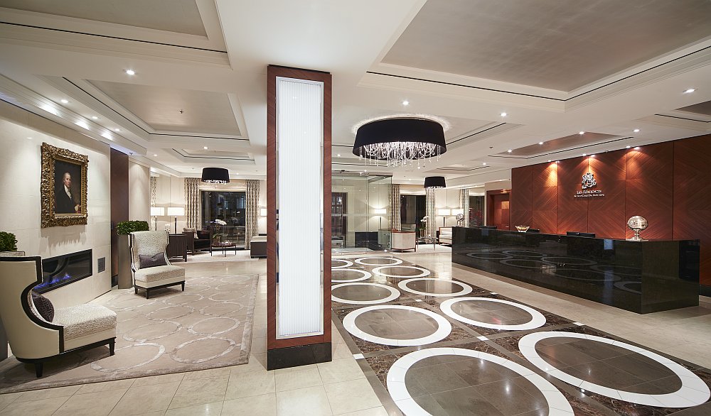 Private lobby leading to the extravagant condominiums of the Ritz-Carlton, Montreal