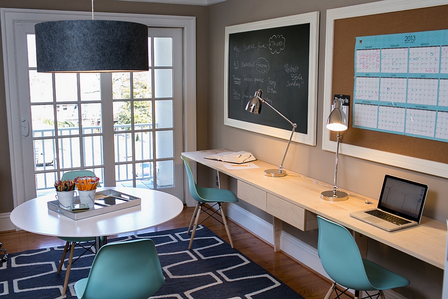 Share your home office with your partner in style!