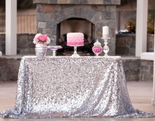 Make Your Next Party Shimmer with a Silver Tablecloth