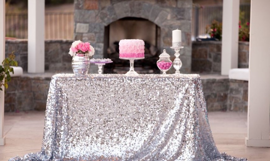 Rectangle Sequin Glitter Tablecloth Sparkly Table Cloth Cover Wedding Party 