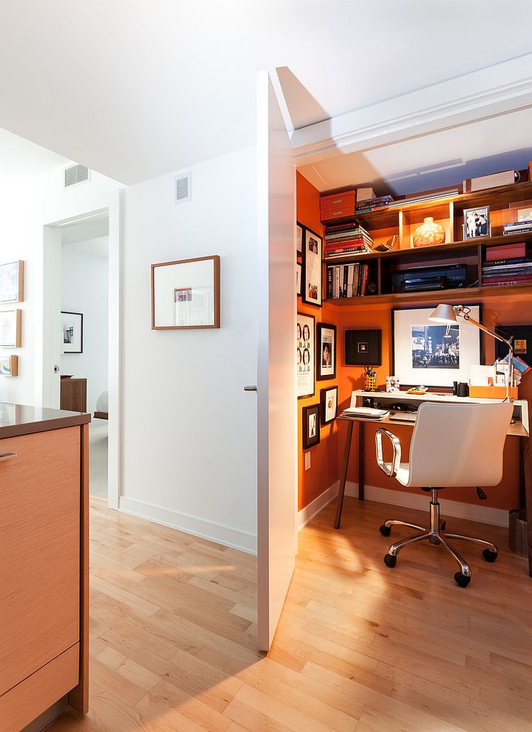 Smart hidden office is an absolute space-saver [Design: Popp Littrell Architecture + Interiors]