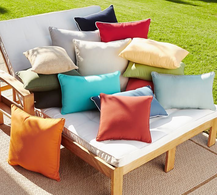 Sunbrella pillows from Pottery Barn