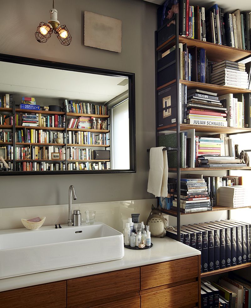 bathroom bookshelf