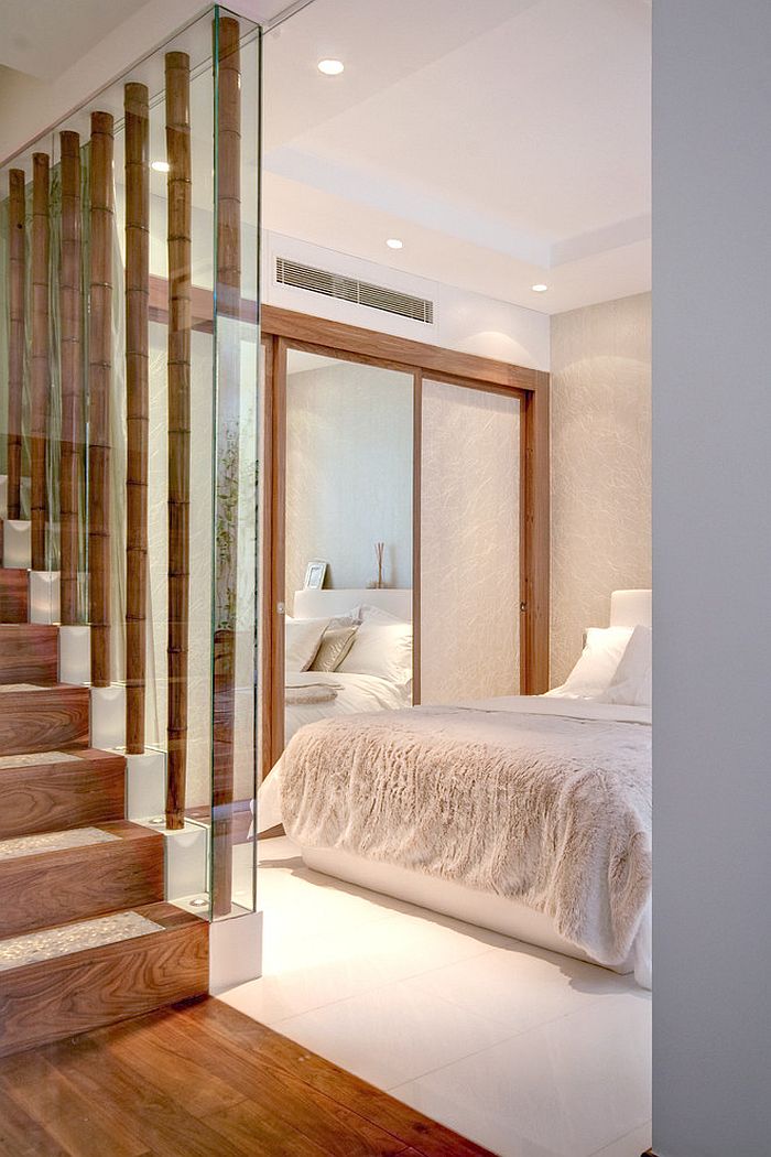 Unique way to add bamboo to the contemporary bedroom [Design: Interior Desires UK]