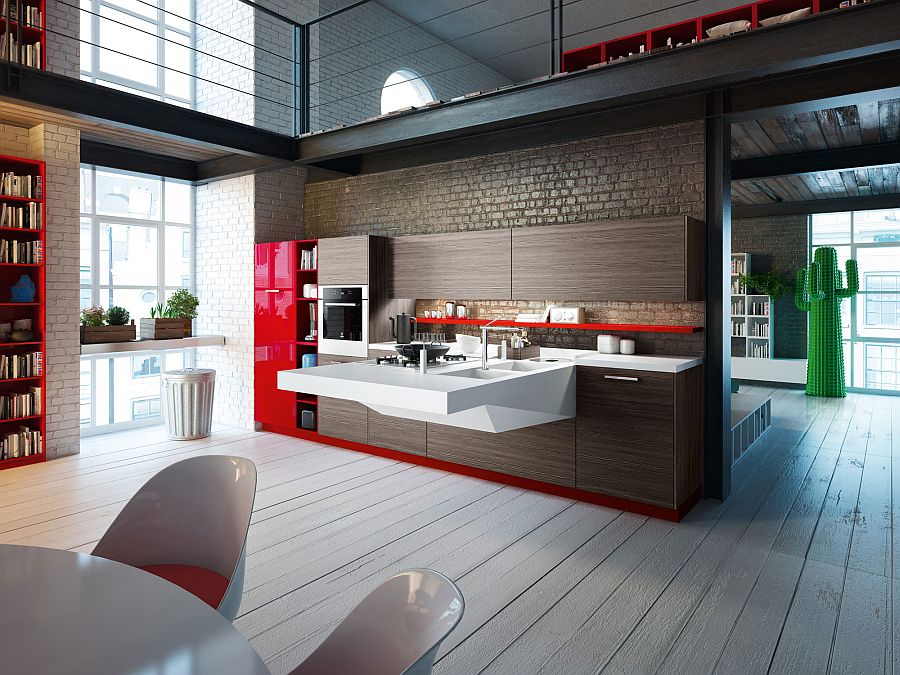 Versatile kitchen compositions for the urbane home