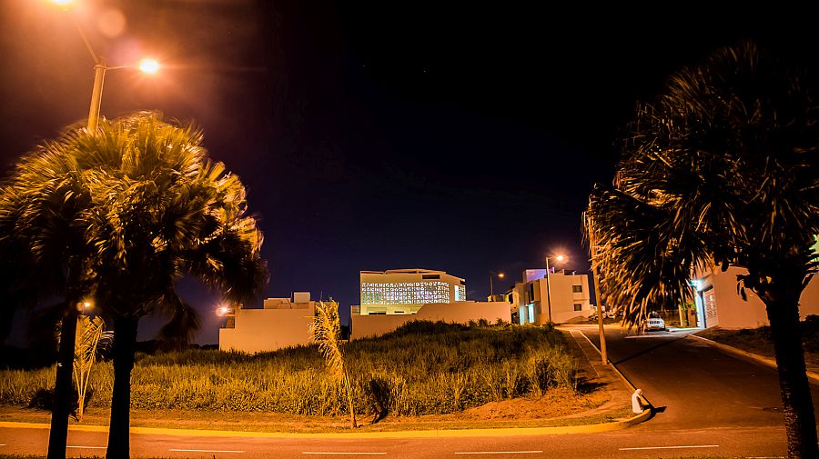 View of the stylish Mexican home from the street