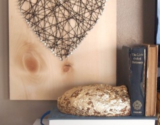 DIY Gold Foil Agate Bookend