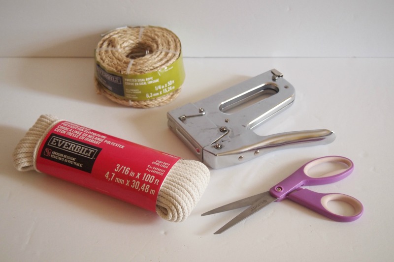 DIY Woven Footstool - materials