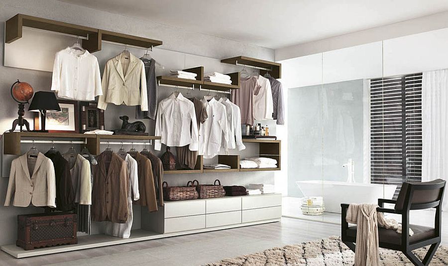 A walk-in closet design that oozes luxury