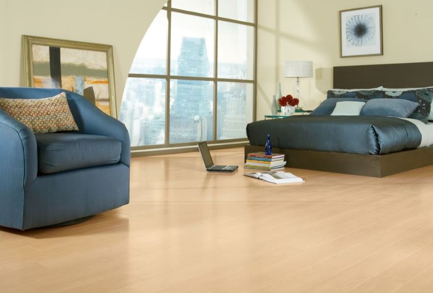 Armstrong laminate flooring in Canadian Maple