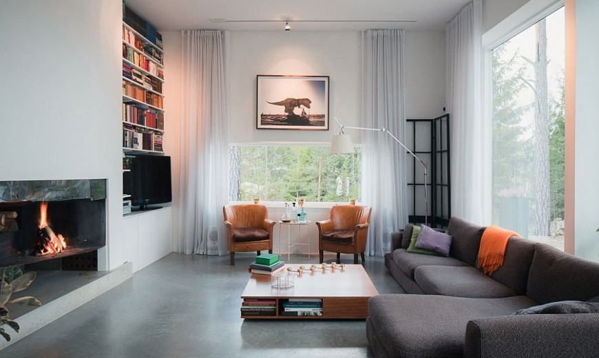Scenic Landscape and Modern Aesthetics Shape Inspired Swedish Home