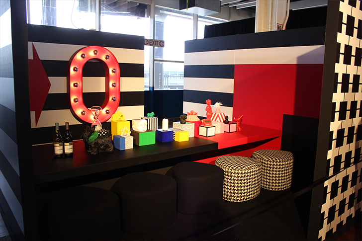 Black and White Dining Room with Pops of Color