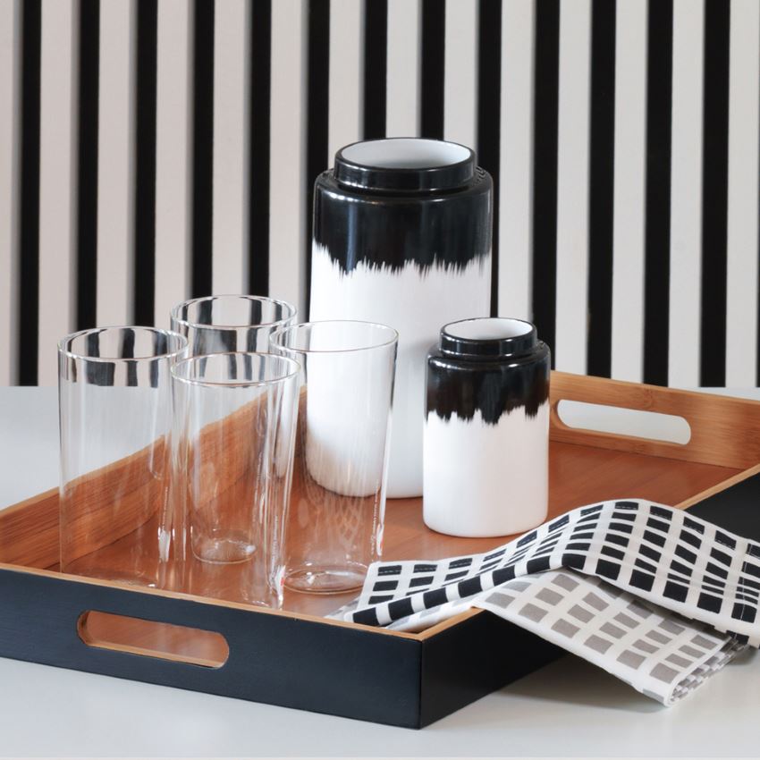 Black and white vases from Unison Home