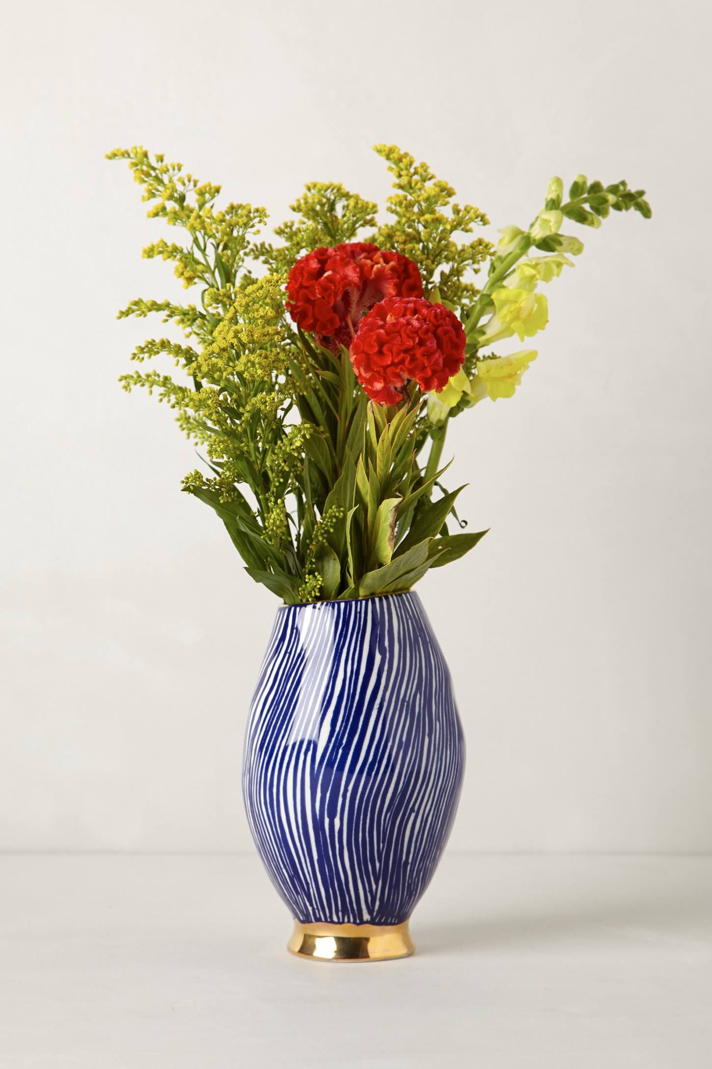 Blue and white vase from Anthropologie