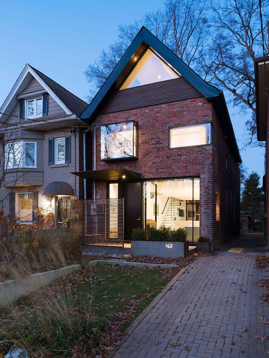 Early 1900s Toronto Home With A Glassy Modern Renovation   Brick Exterior Of The Home Keeps Is Timeless Appeal Intact 