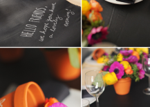 Chalkboard-Table-Runner-with-Colorful-Flowers-217x155