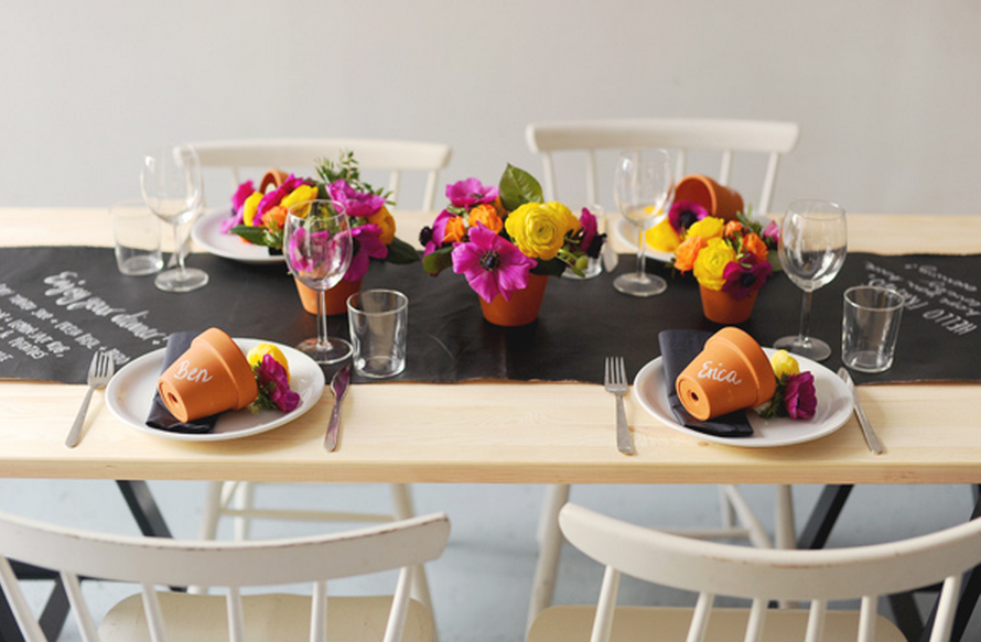 Chalkboard Table Setting DIY