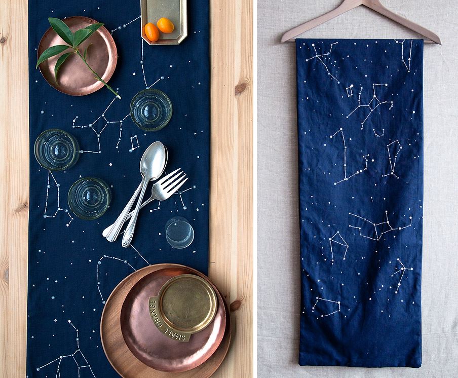 Constellation table runner from Design Sponge